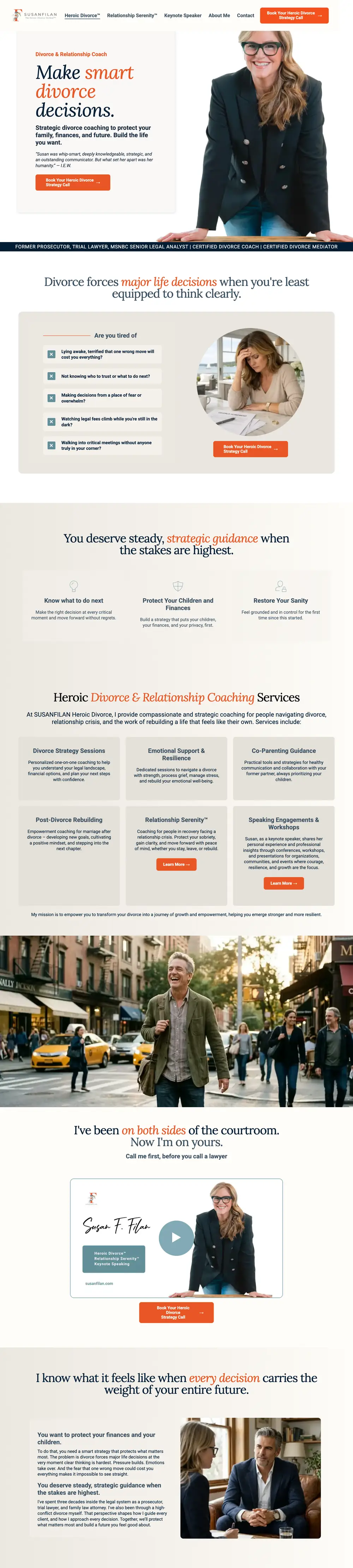 Website of Susan Filan (Attorney, Westport, United States) built by Monsieur Click, home page