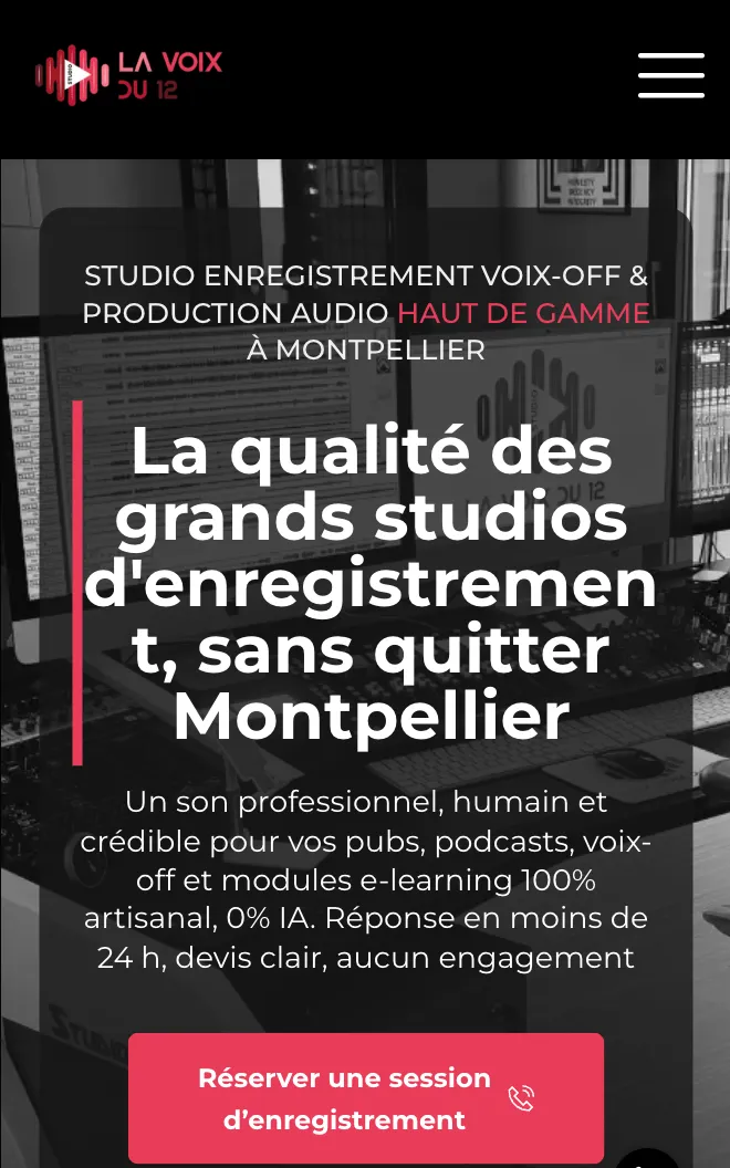 Preview of the Studio La Voix du 12 website
